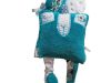 doudou lapin bleu rigolo