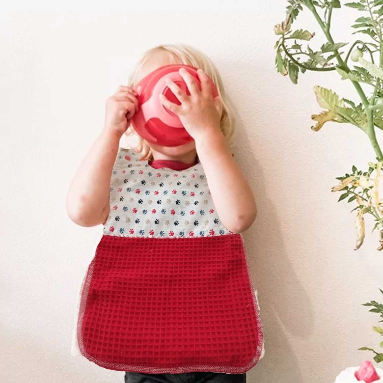 bavoir avec élastique pour enfant pour la cantine ou la maison