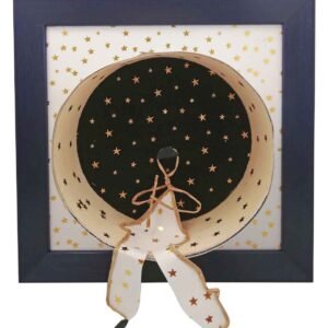 cadre 3D avec personnage flute en fils